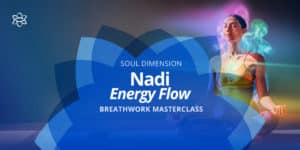 Meditative figure surrounded by subtle energy channels representing the nadis